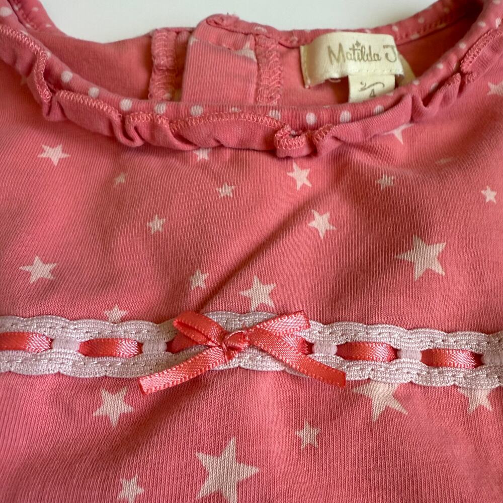 Matilda Jane Girls Eisley Pink Star Long Sleeve Top 4 - Picture 5 of 9